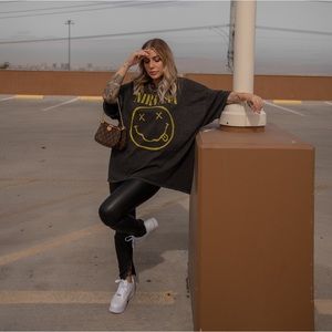 NIRVANA SMILE T SHIRT DRESS URBAN OUTFITTERS